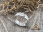 Handcrafted Silver Wedding Band for Men | 925 Silver from Bahrain | 3 Diamonds | 0.08ct | 6mm Width"