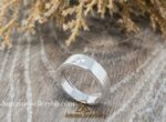 Men's Silver Wedding Band with Square Shape Diamond | Handcrafted in Bahrain | 0.10ct | 6mm WidtH