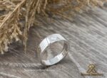 Men's Silver Wedding Band with Square Shape Diamond | Handcrafted in Bahrain | 0.10ct | 6mm WidtH