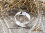 Men's 6mm 925 Silver Ring with Blue Sapphire or Zirconia – Customizable Jewelry from Bahrain