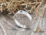 Men's 4mm 925 Silver Ring with Round Blue Sapphire or Zirconia – Customizable Jewelry from Bahrain