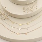 Custom Initial & Heart Necklace in Gold & Silver | Amena Jewellery Bahrain