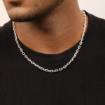 Link Silver Chain | Modern Minimalist Necklace | Amena Jewellery Bahrain