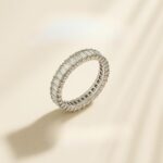 Baguette Zircon Eternity Ring in 925 Silver – Amena Jewellery Bahrain