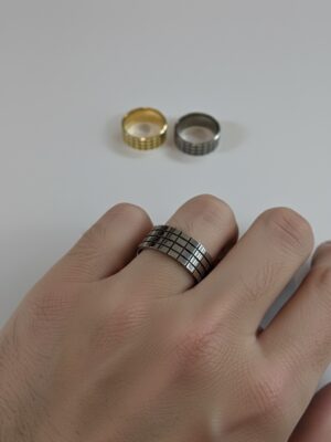 Men's Intricate Silver Wedding Band | Sterling Silver Statement Ring | Amena Jewellery, Bahrain