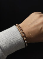 Sterling Silver Rudraksha Bead Bracelet | Unisex Spiritual Wellness Jewelry | Amena Jewellery Bahrain
