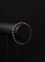 Sterling Silver Rudraksha Bead Bracelet | Unisex Spiritual Wellness Jewelry | Amena Jewellery Bahrain